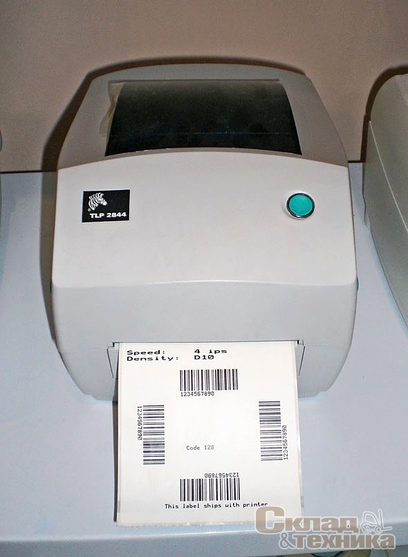 Принтер Zebra TLP-2844 c полуглянцевой широкой этикеткой